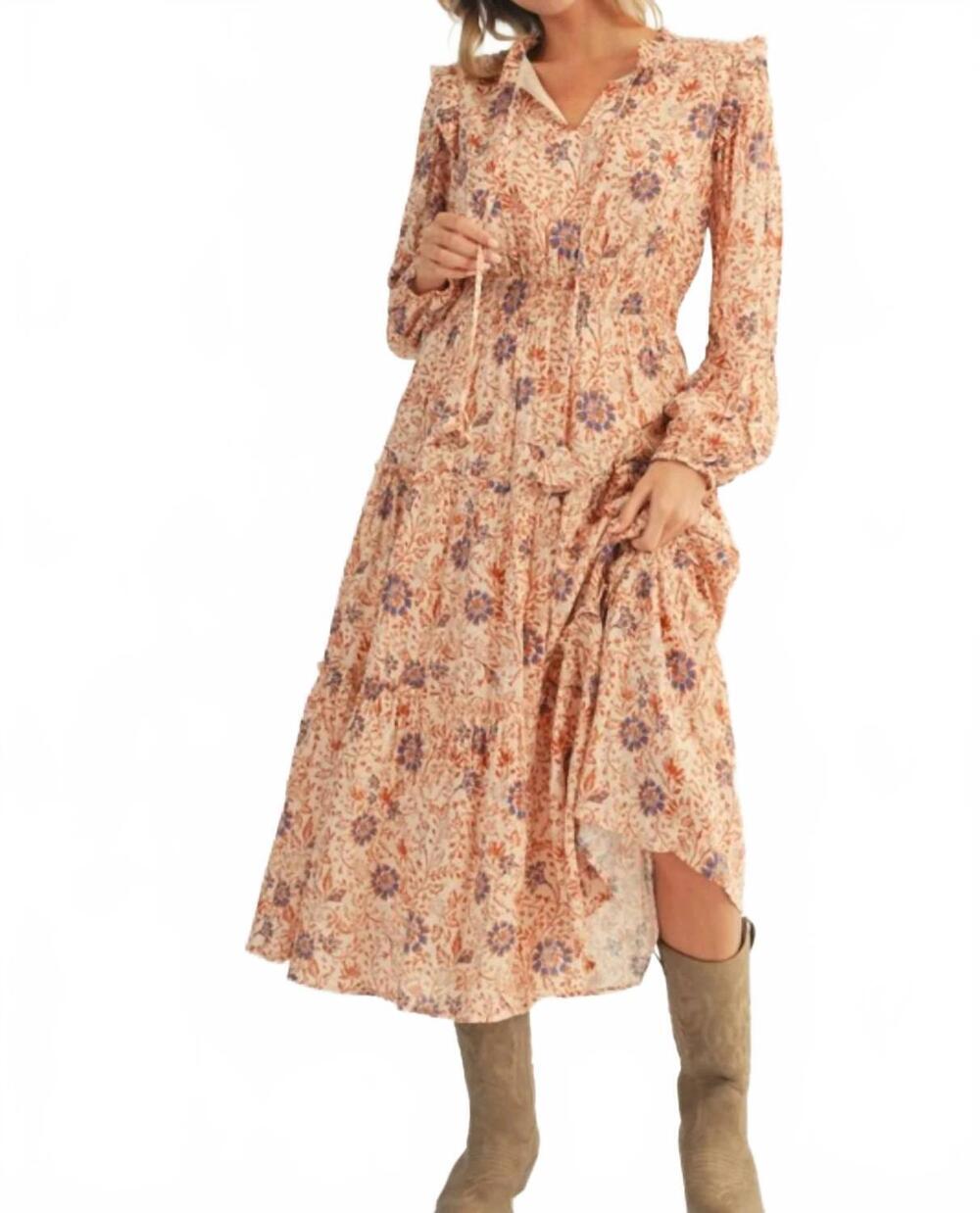 NEW JODIFL boho peasant dress in beige